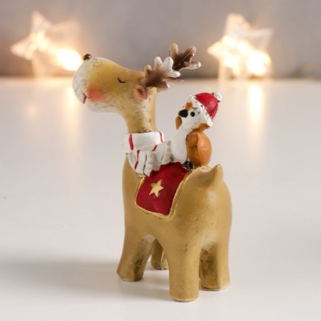 Souvenir Polystone "New Year's Oleg with a chick on the back" MIX 9x6.5x3 cm-2