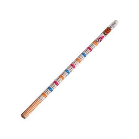 A set of black -graphic pencils with an eraser and a multiplication table, 4 pieces-4