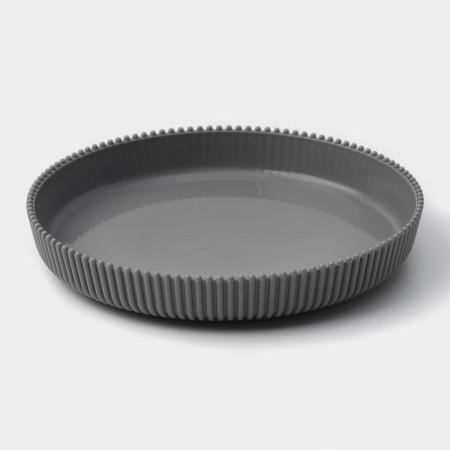 Flower pot with a pallet, 15.5 × 16.5 cm, gray color-2