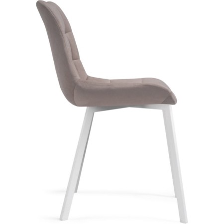 SHELS on the metal frame Chelsea Metal/velor, white/latte 50x60x80 cm-2