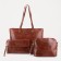 Set of bags on lightning, brown color