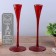 Glass "Narrow glass" Red set 2 pcs 28.5x10.5x10.5 cm