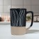 Ceramic "abstraction" mug, 500 ml, black color
