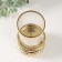 Ceramics candlestick, glass for 1 candle "Lodzhuar" d = 8 cm gold 10.5x10.5x26 cm