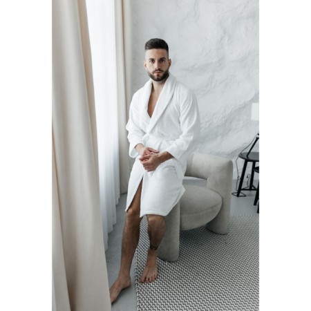 Terry dressing gown, size 48, white color-14