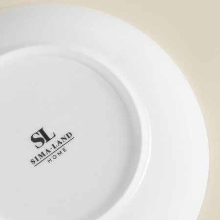Deep plates SL Home "Cascon", 700 ml, D = 20 cm, set 2 pcs, bone porcelain, white-9
