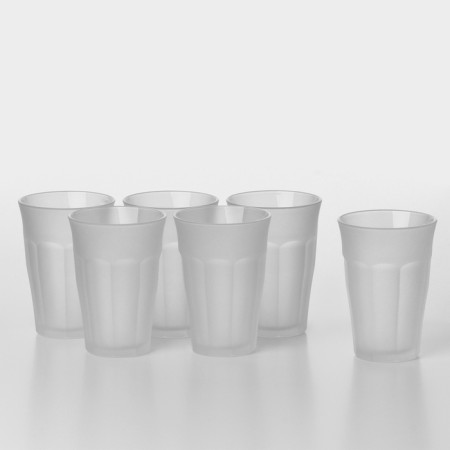 Set of glass matte glasses Picardie, 360 ml, 6 pcs