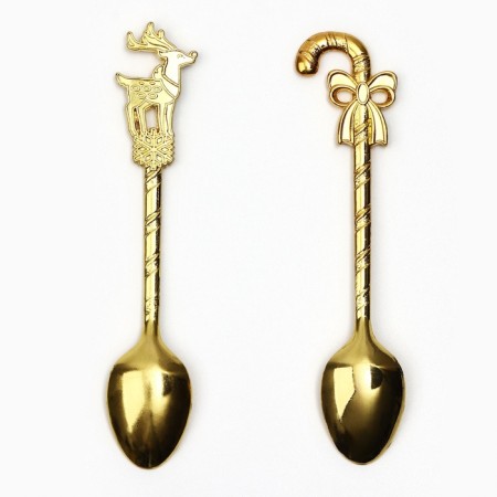 Teaspoon spoons with a molding handle "Festive", 11 x 3 cm-3
