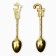 Teaspoon spoons with a molding handle "Festive", 11 x 3 cm