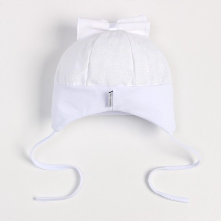 Children's hat, white color, size 42-44-2