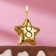 Candle in the cake on the skewer "Air star", number 8, 3.5 cm, gold