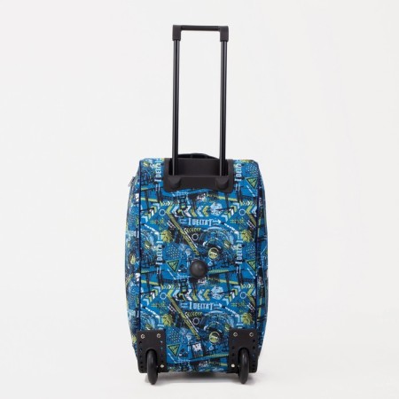 Road bag on wheels, lightning department, outer pocket, blue color-2
