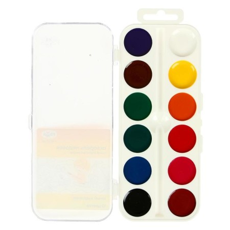 Watercolor 12 colors "Gamma" "Young Artist", honey, without brush, plastic-3
