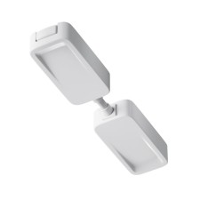 Direct power connector for the built-in track system Technical Tra084C-W-2, 12x2.5x2 cm, white color