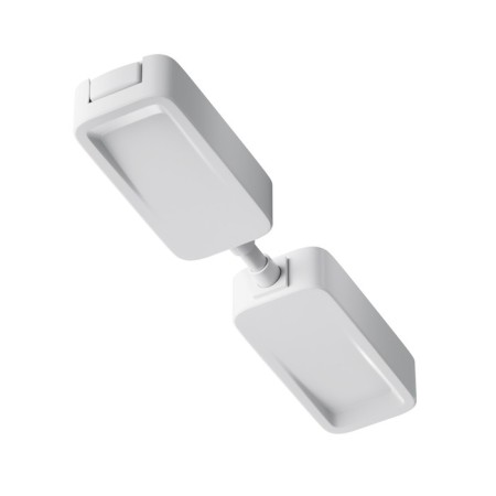Direct power connector for the built-in track system Technical Tra084C-W-2, 12x2.5x2 cm, white color