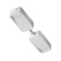 Direct power connector for the built-in track system Technical Tra084C-W-2, 12x2.5x2 cm, white color