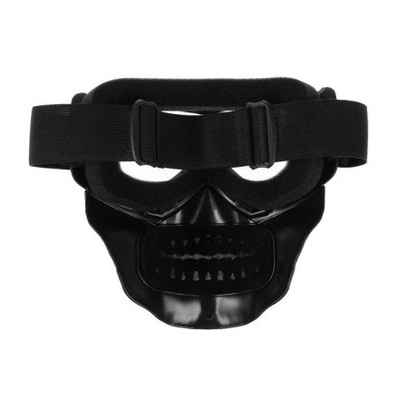 Mask glasses for motor vehicles, collapsible, transparent visor, black color-2