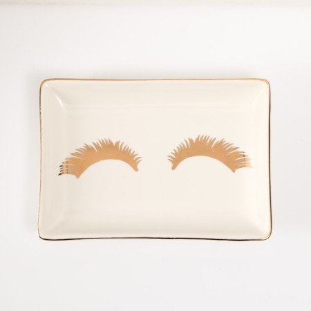 Souvenir ceramics stand for the rings "eyelashes" 14x9x1.6 cm-3