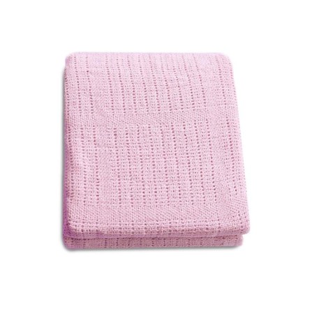 Knitted blanket, size 100x140 cm, pink color-4
