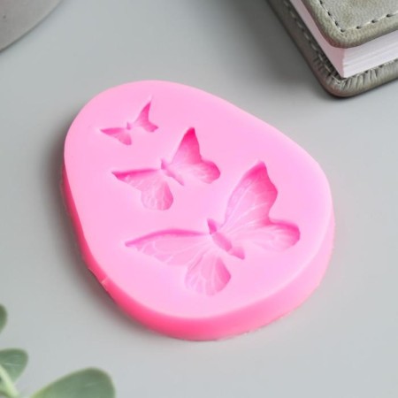 Mold Silicon "Butterflies" 3 objects 0.8x7x5.5 cm-1