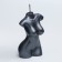 Figure candle "Women's torso", 4x6x10 cm, wet asphalt, in the box