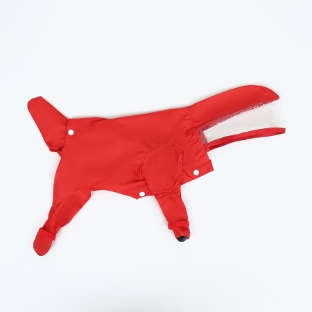 Dog ovens, demi -season with covers on paws, size S (DS 25, OG 27,), red-1