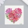 Tattoo on the body color "Heart from flowers" 6x6 cm