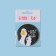 Pocket mirror “Goose”, d = 7 cm, black color