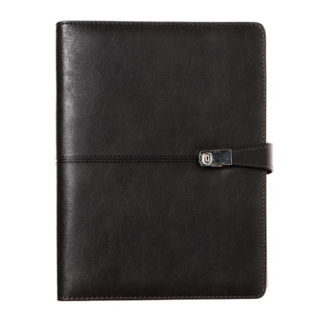 Organizer on the rings, A5 format, 90 sheets, line, with a knife, cover of the leather mix-1