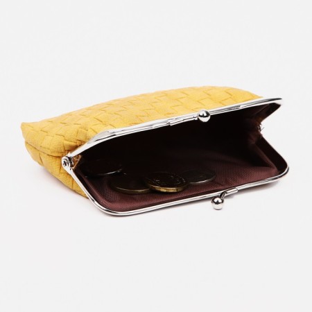 Women's wallet on the farmar, mustard color-1