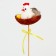 Easter decor on the wand "chicken in the nest" 7x7x28 cm