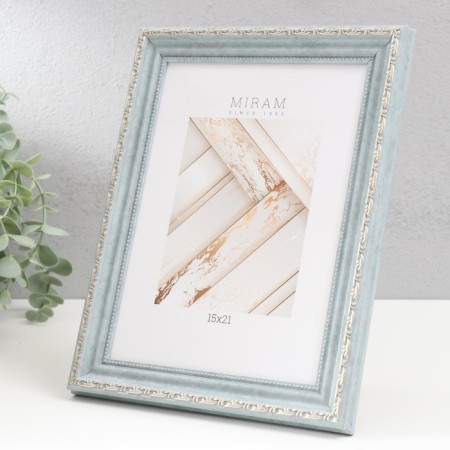 Photo frame plastic "Mira" 15x21 cm, (plastic screen), gray-2