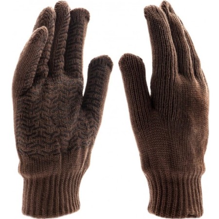 Workers, m/b gloves, with PVC coating, half -wool, Sibrtekh