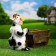 Garden figure "Cow with a cart" 34cm