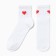 Children's socks "heart" minku, white color, 20-22 cm