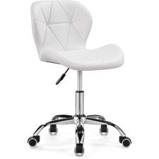 Компьютерное кресло Trizor металл/экокожа, хром/белый 53x53x69 см