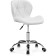 Computer chair Trizor Metal/Eco -leather, Chrome/White 53x53x69 cm