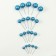 Set for decoration "beads", set 20 pcs, blue color