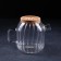 Glass jug with a cork lid "Eco", 600 ml, 17 × 11 × 13.5 cm