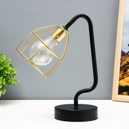 Night "Loft" LED from batteries 3haa black-gold 25x20x10 cm Risalux-3
