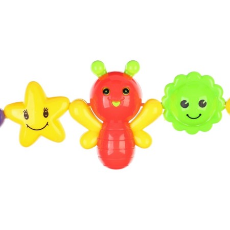 Stretching to a stroller/crib "butterflies", 3 toys, crumb I-2