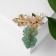 Brooch "Jade" grapes, green in gold