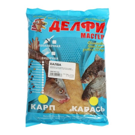 Bait DELFI "Master", summer (new formula), carp-karas, halva, yellow, 800 g