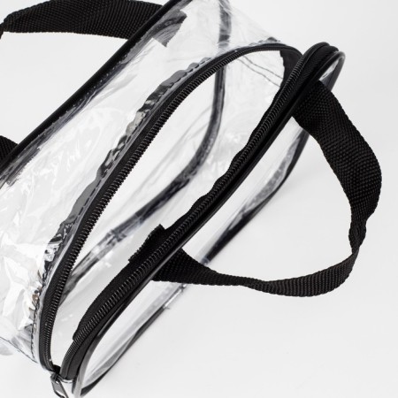 Lightning cosmetic bag, transparent/black color-3