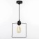 Economic light "Square" 1x40W E27 black 20x9x35-78 cm.