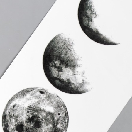 Tattoo on the body Black "Moon phases" 10.5x6 cm-2
