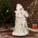 Santa Claus "in a white fur coat with gifts" moves, with backlight, 43 cm
