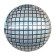 Foil ball 24 "3D sphere, holography, silver color
