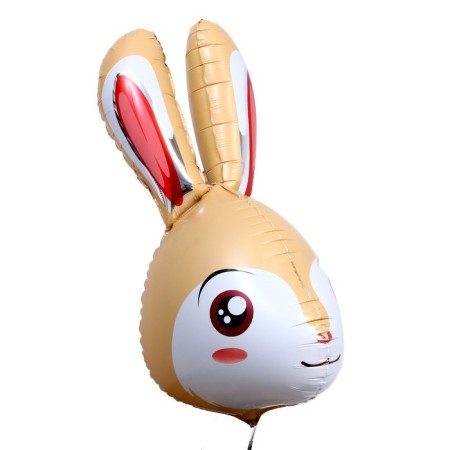 Foil ball 23 "Rabbit Head", beige color