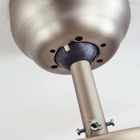 Ceiling fan with Gelsina, E14, 1x60W lamp, steel, nickel, glass, white-5